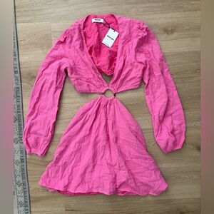 Showpo Hot Pink Cutout Mini Dress